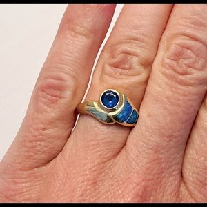 14k Tanzanite and Opal ring